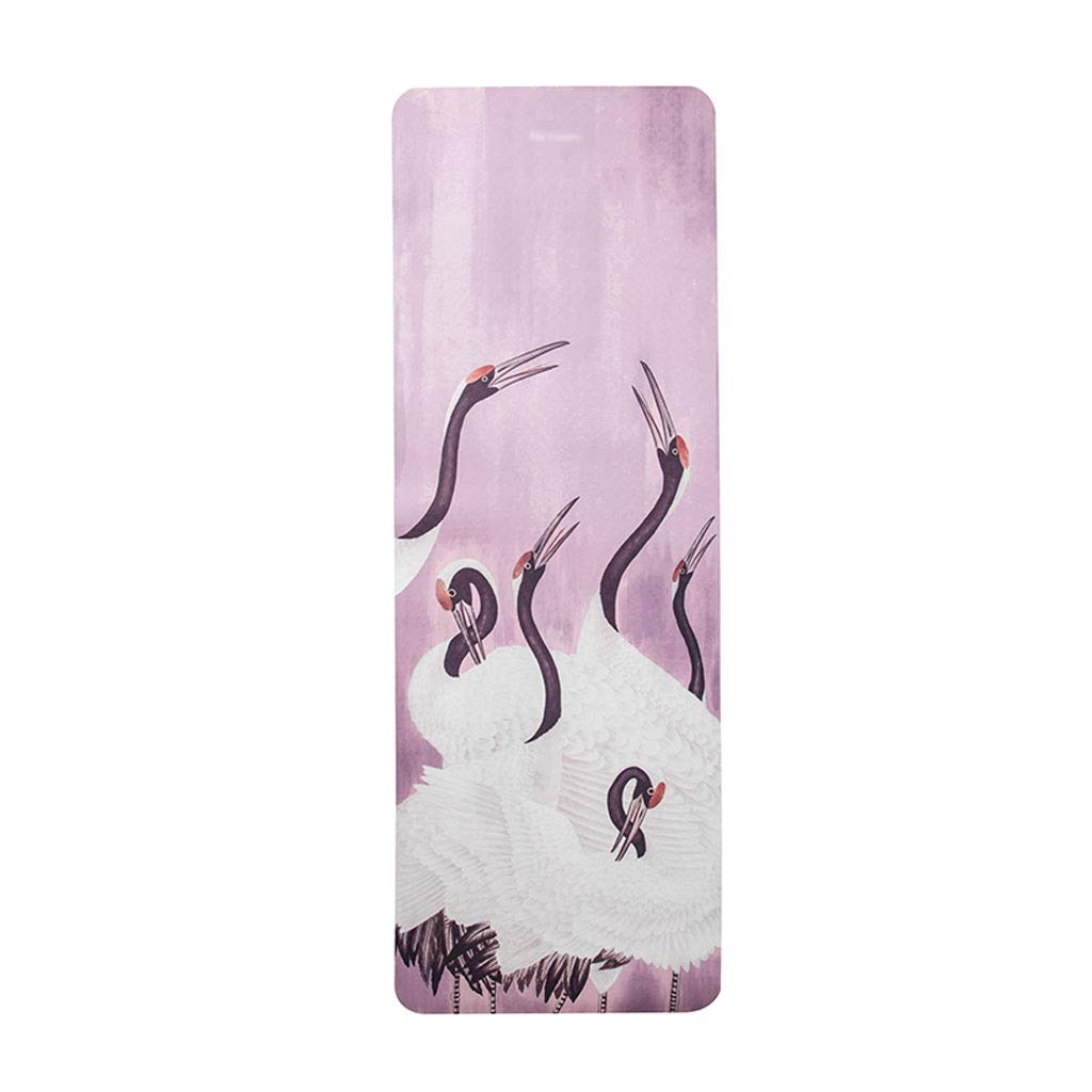 **FABAX TPE Yoga Mat 5mm Thick - Non-Slip Printed Exercise Mat for Home Fitness, Pilates, Gymnastics & Weight Loss - Ideal for Beginners (Pink)** - Perfect for Home Workouts, Studio Sessions & Outdoor Yoga