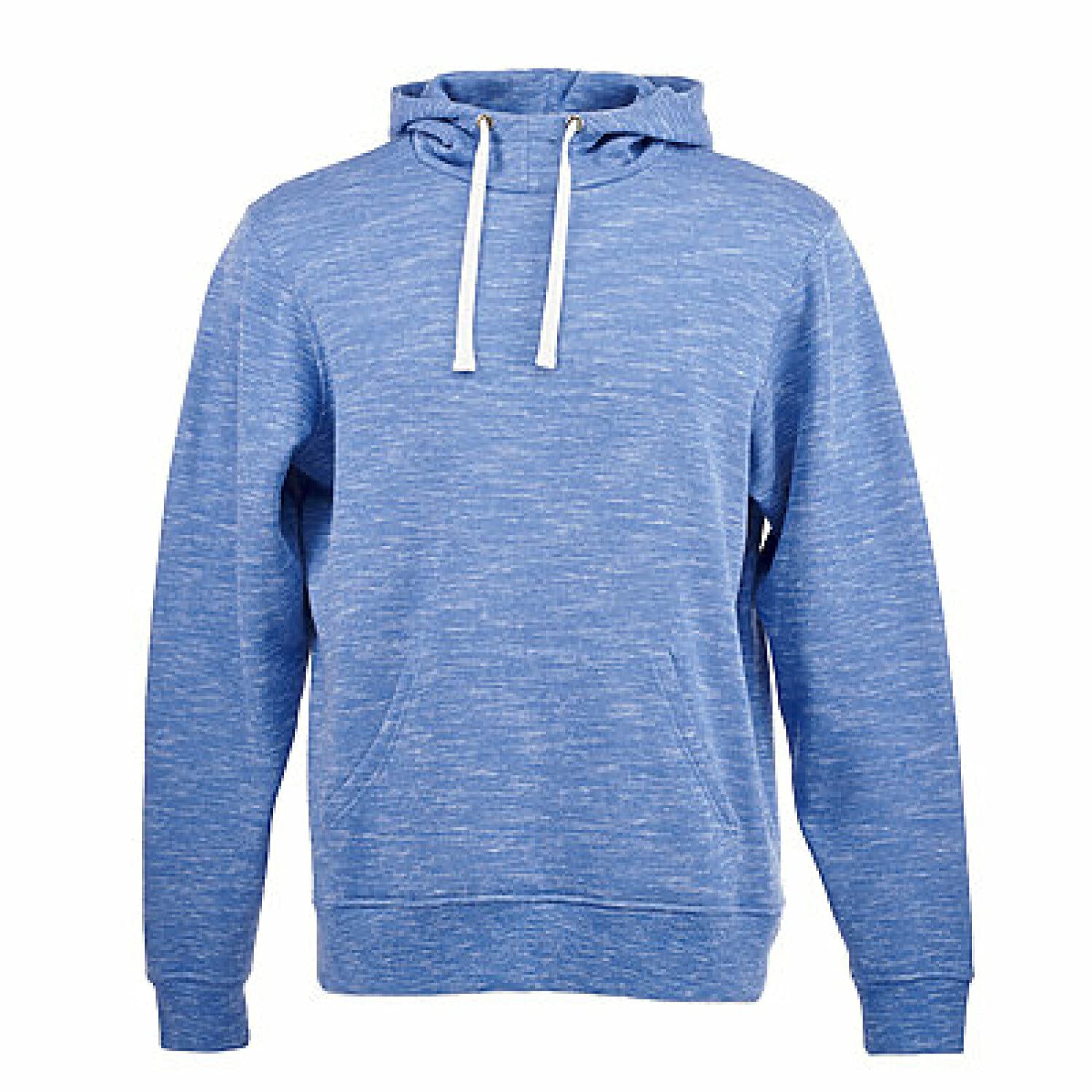 J America Men's Fleece Pullover Hoodie - Soft & Warm Melange Fabric, Royal Blue - Perfect for Casual Wear, Outdoor Activities & Lounge Comfort