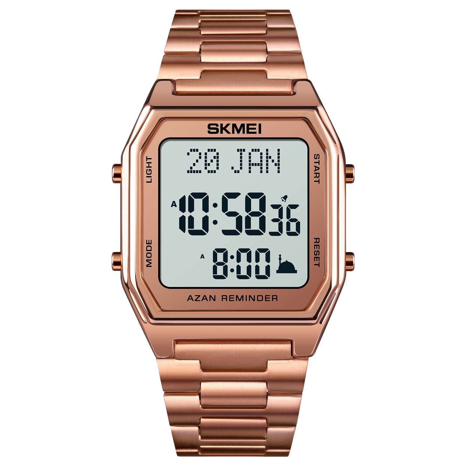Islamic Digital Watch 1763 - Waterproof LED Sports Watch with Prayer Times & Alarm - Perfect for Muslim Men & Women, Daily Use, Fitness Tracking & Outdoor Activities