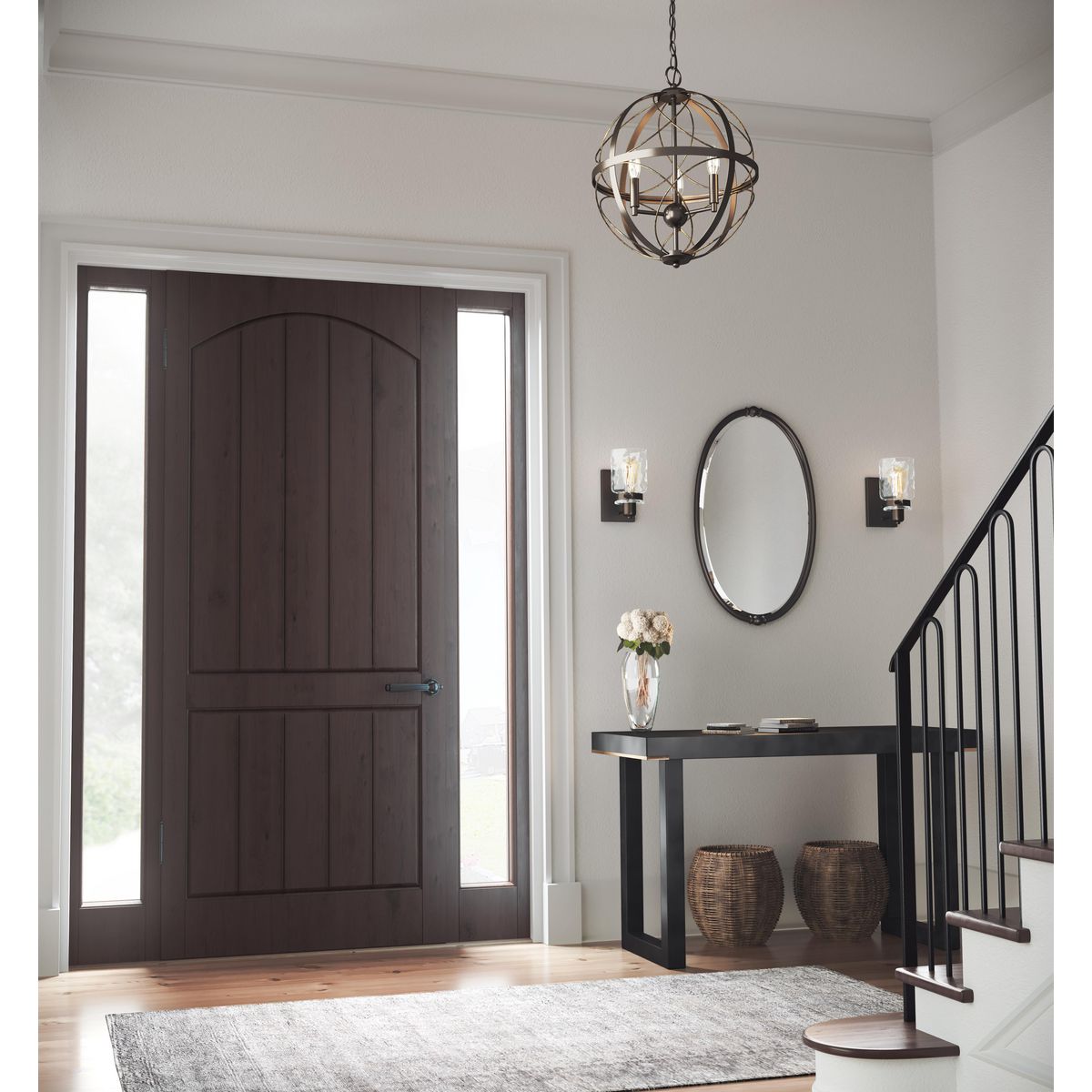 Calhoun Collection Clear Glass Bathroom Vanity Light - Modern One Light Fixture for Bathroom Mirror, Sink & Makeup Area