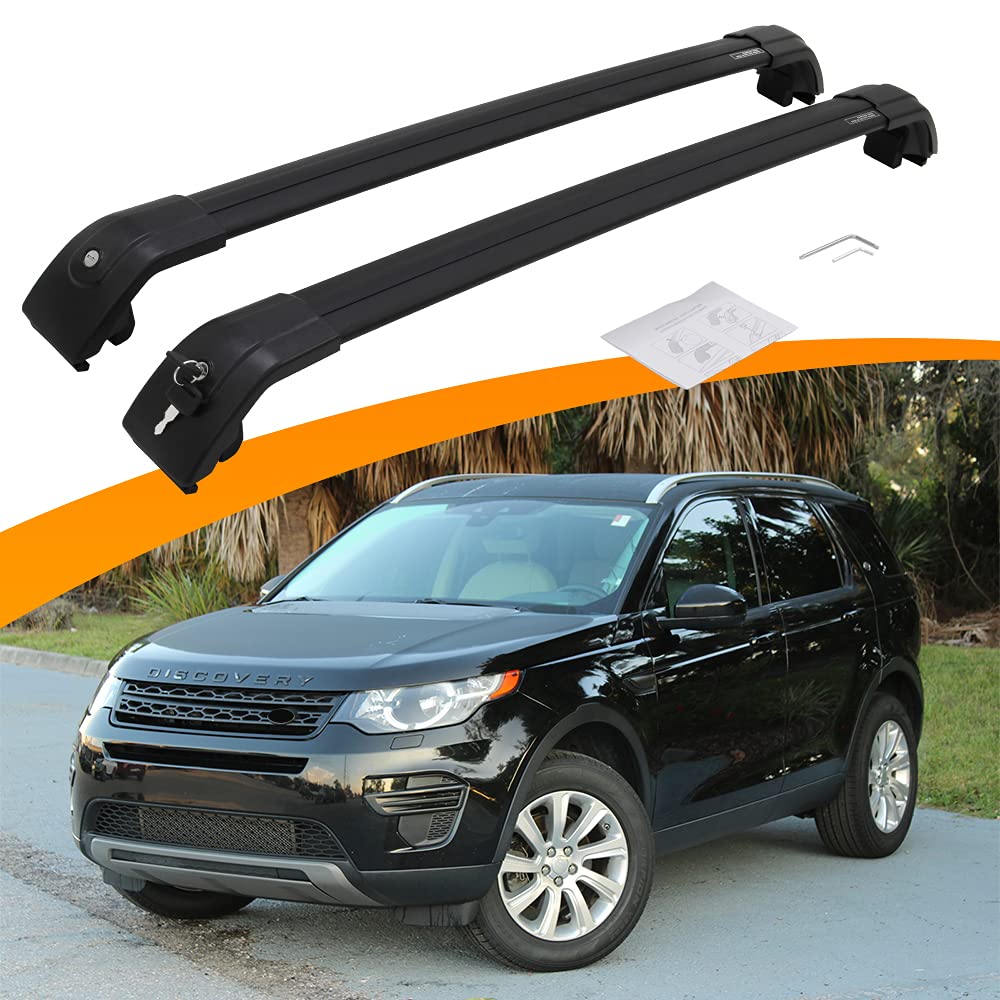 Snailfly Black Roof Rack Cross Bars for 2015-2023 Land Rover Discovery Sport - Heavy Duty Luggage Carrier for Outdoor Adventures, Camping & Road Trips