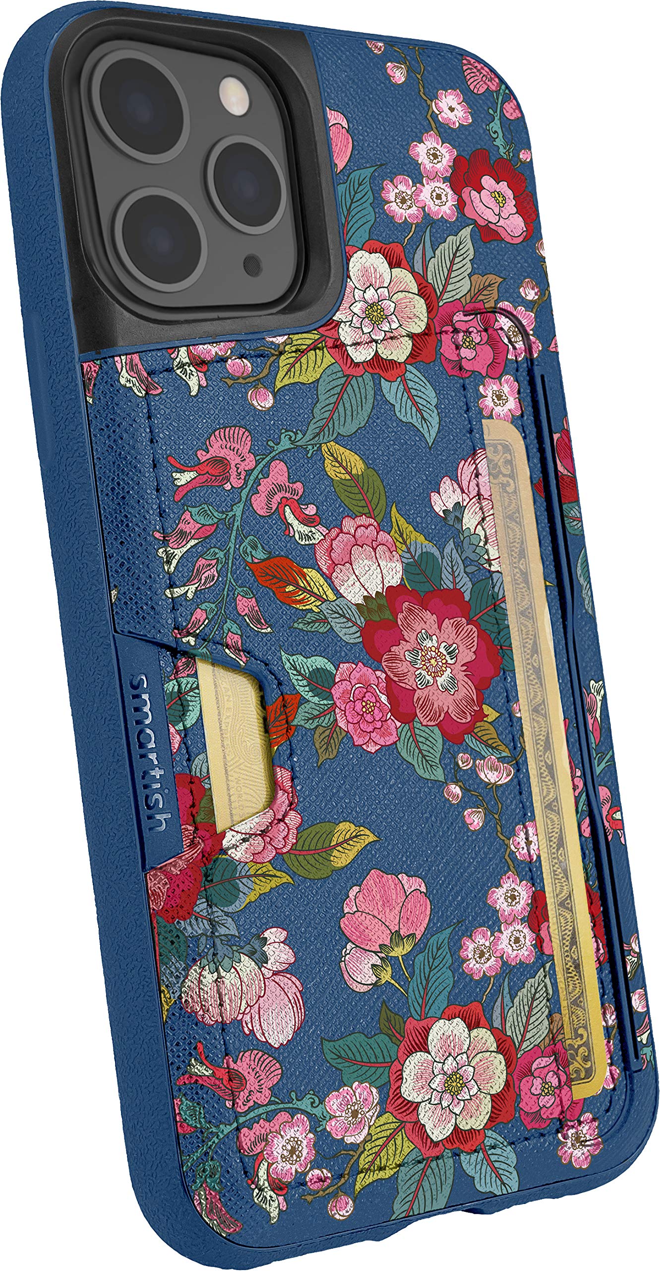 Smartish iPhone 11 Pro Wallet Case with Slim Protective Kickstand & Credit Card Holder | Wallet Slayer Vol.2 | Silk Design | Perfect for Everyday Use, Travel & Hands-Free Viewing