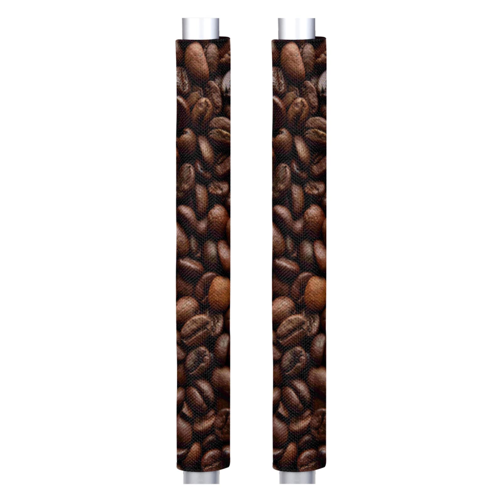 3D Coffee Bean Refrigerator Door Handle Covers Set of 2 - Washable Kitchen Appliance Handle Protectors for Fridge, Microwave, Dishwasher & Oven - Prevents Food Stains & Oil Marks - Perfect for Modern Kitchens & Home Decor