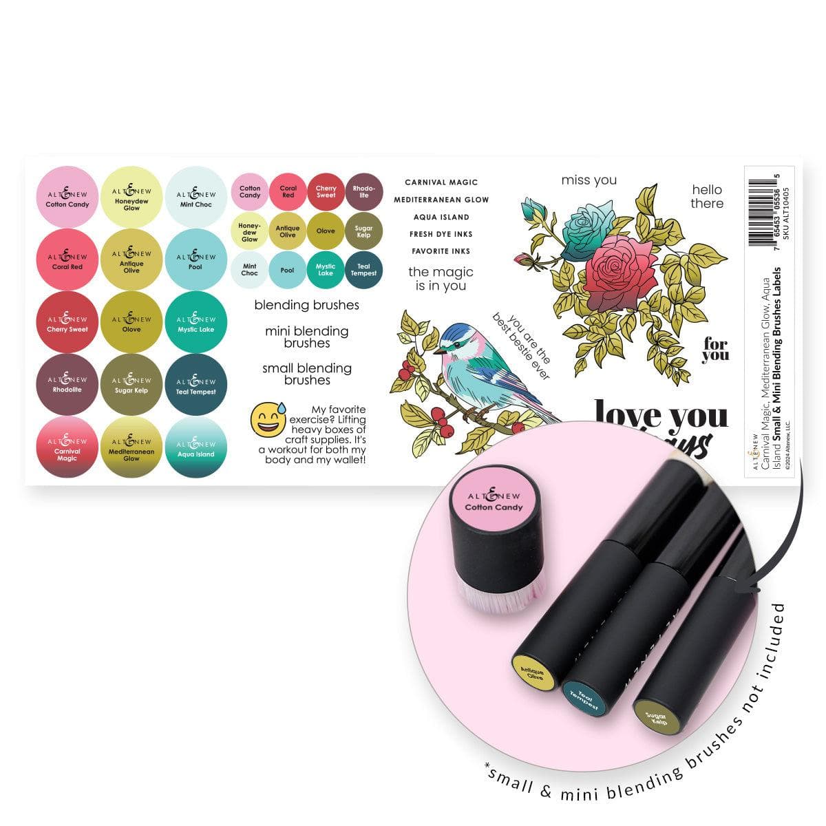 Small & Mini Blending Brushes Set - Carnival Magic, Mediterranean Glow, Aqua Island | Perfect for Eyeshadow Blending & Makeup Artistry | Professional Cosmetic Brush Kit for Travel & Home Use