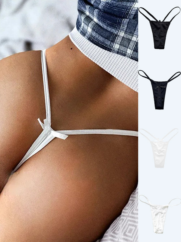 ZASUWA Women's Sexy Solid Color T-Back Panties - Comfortable & Breathable Underwear for Daily Wear, Sleep, and Intimate Moments