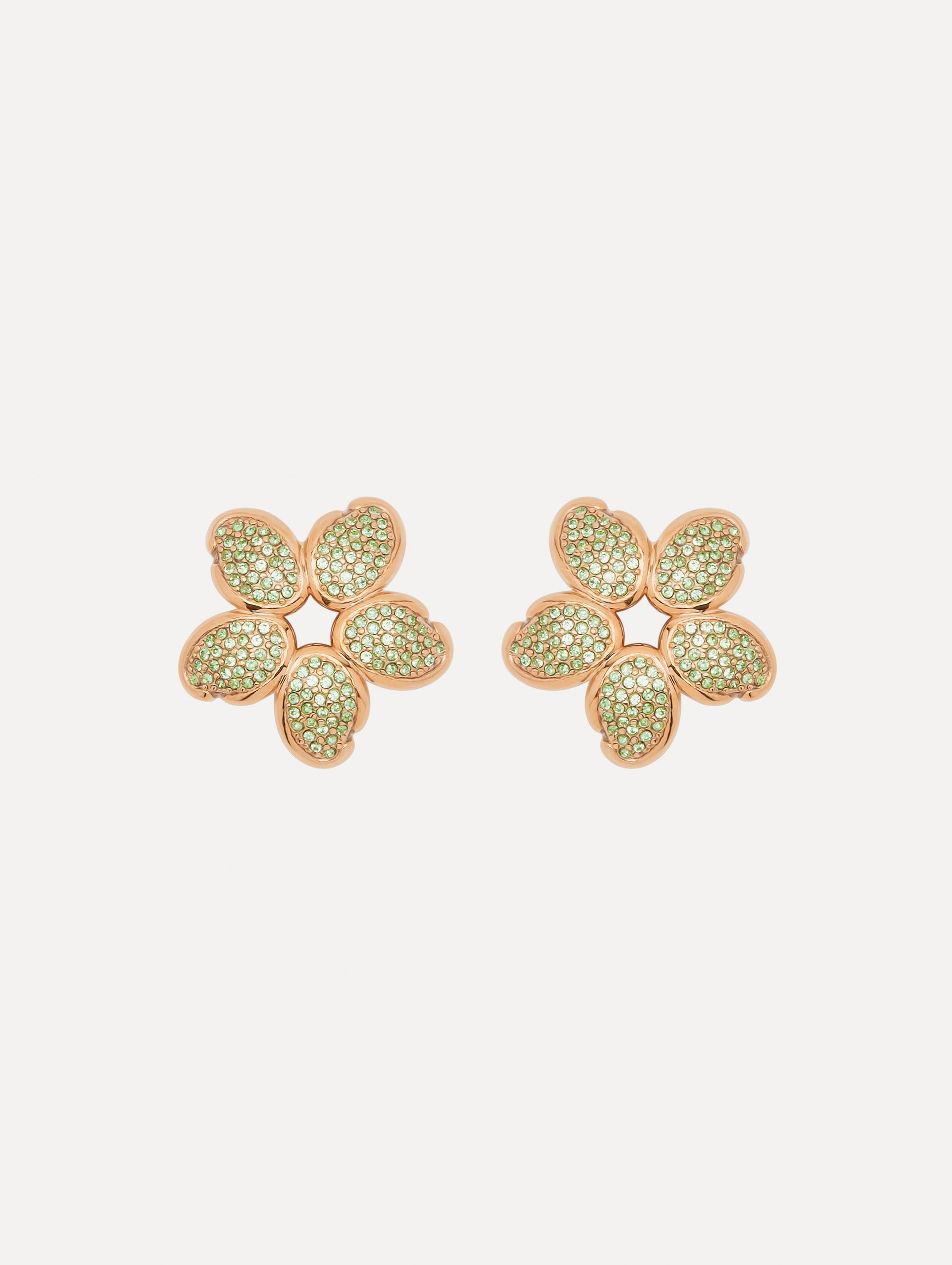 Crystal Flower Earrings for Women - Elegant Floral Dangle Earrings for Party, Wedding & Everyday Wear