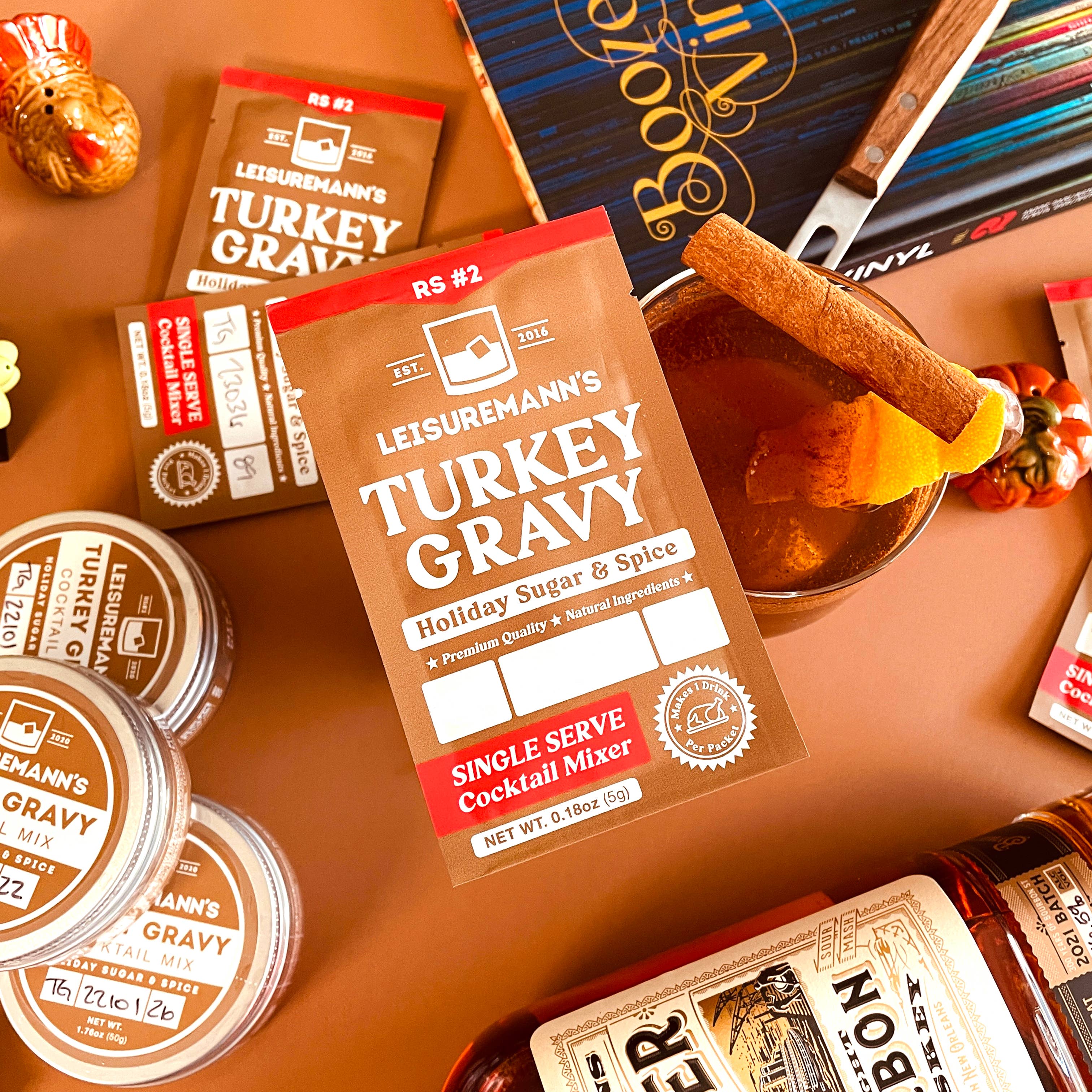 Single Serve Turkey Gravy Cocktail Mixer - Perfect for Thanksgiving, Holiday Parties & Easy Entertaining