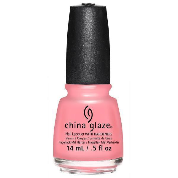 China Glaze Pink Or Swim Nail Polish - 0.5 oz (#83409) - Long Lasting, High Shine Pink Nail Lacquer for Manicures, Pedicures & Nail Art - Perfect for Summer, Parties & Special Occasions