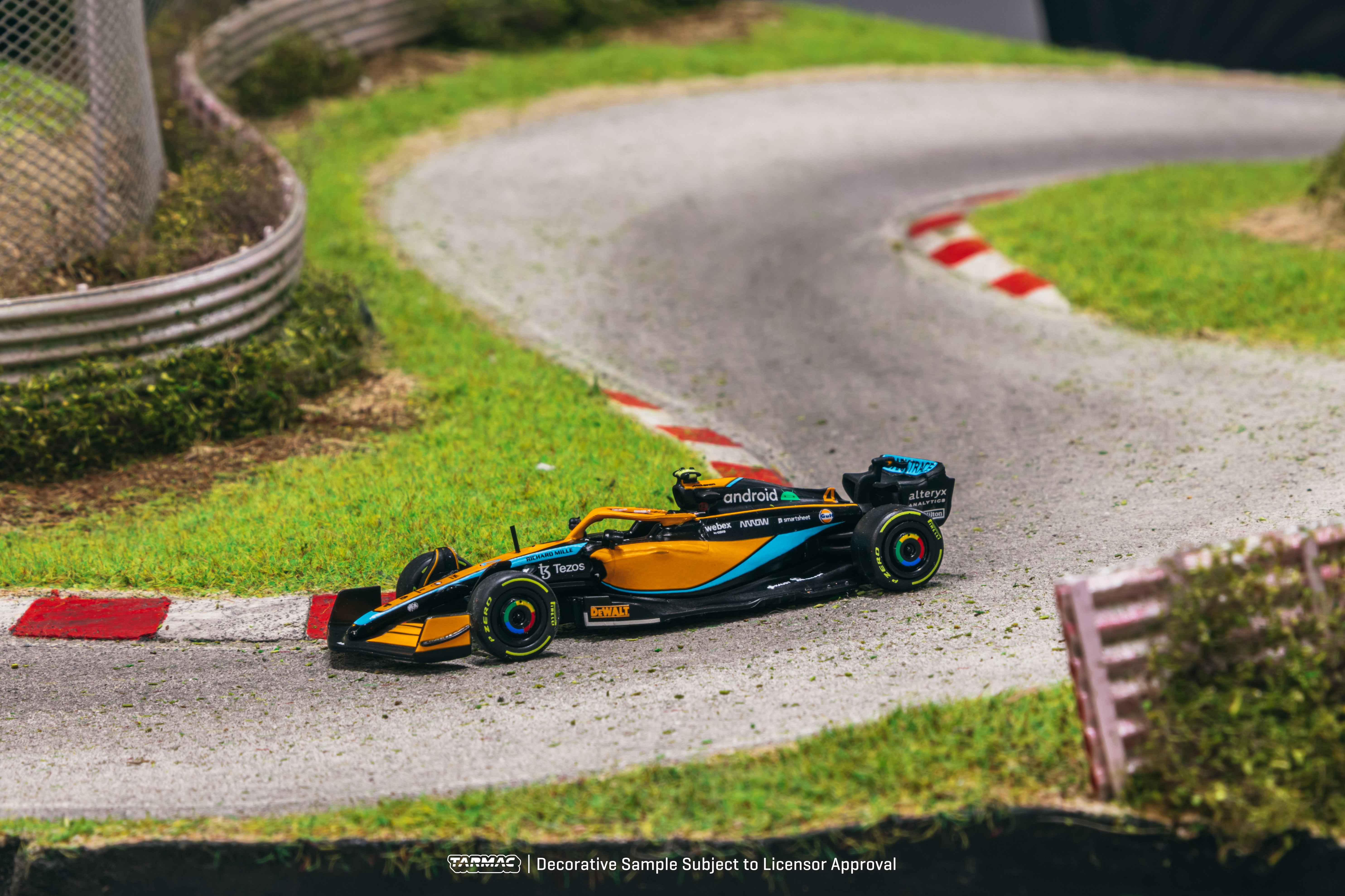 1/64 Scale McLaren MCL36 Lando Norris Emilia Romagna Grand Prix 2022 Diecast Model Car by Tarmac Works & iXO Models - Collectible Racing Car for Display & Gifts