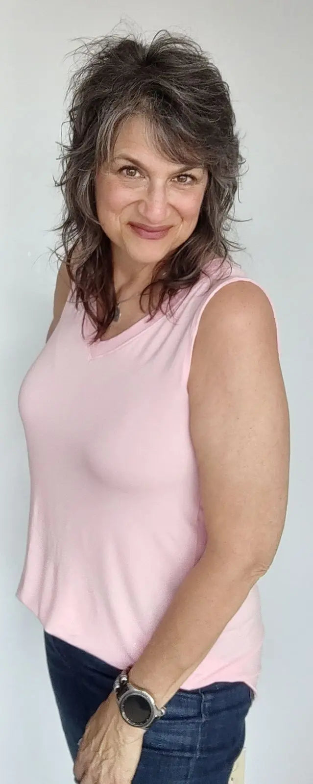 Stylish Dusty Pink Sleeveless Tank Top for Women - Soft Summer Casual Wear - Perfect for Beach, Gym & Everyday Outfits