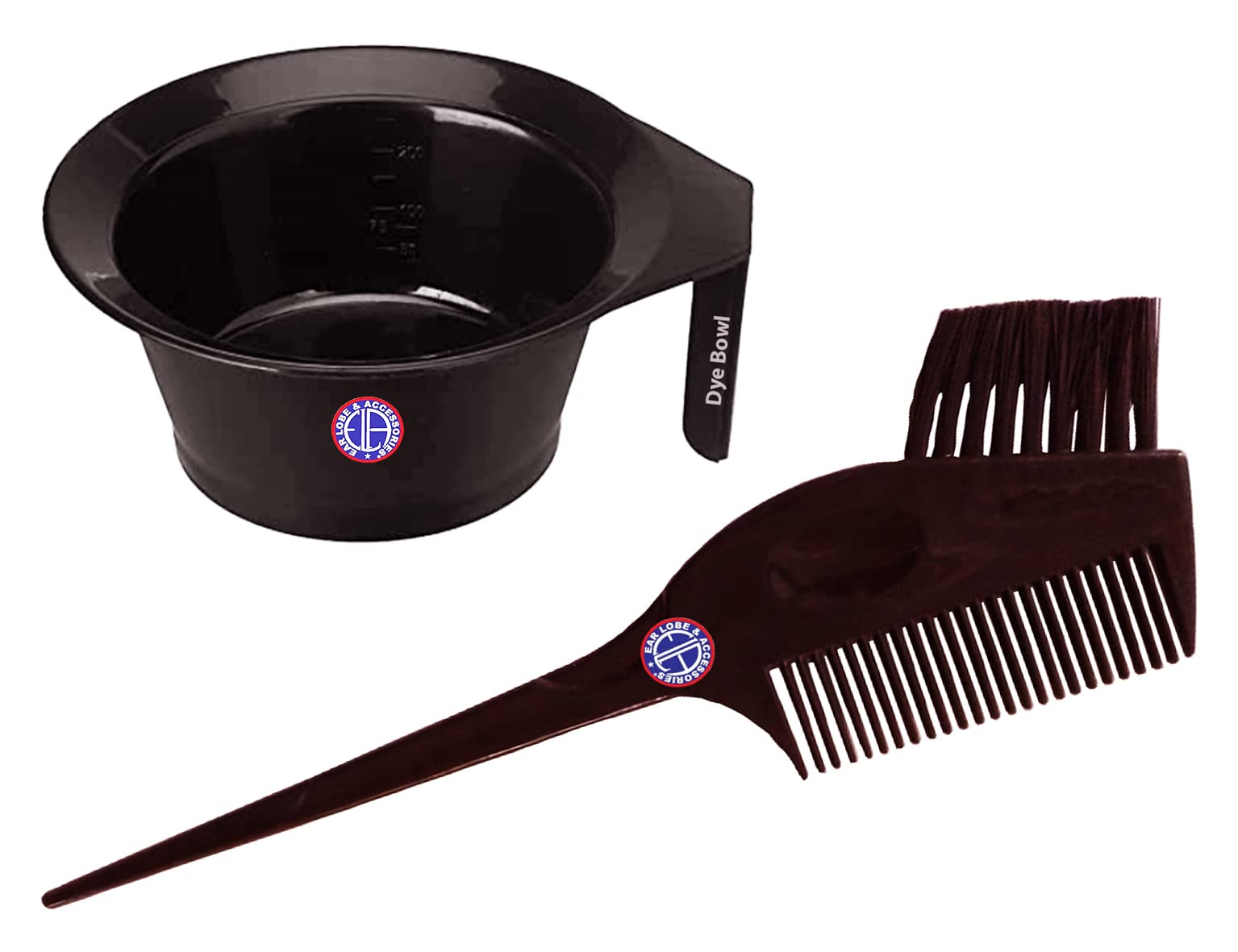 Professional Ear Lobe & Hair Dye Bowl with Comb Brush Set - Perfect for Salon Styling, DIY Hair Coloring, and Beauty Treatments