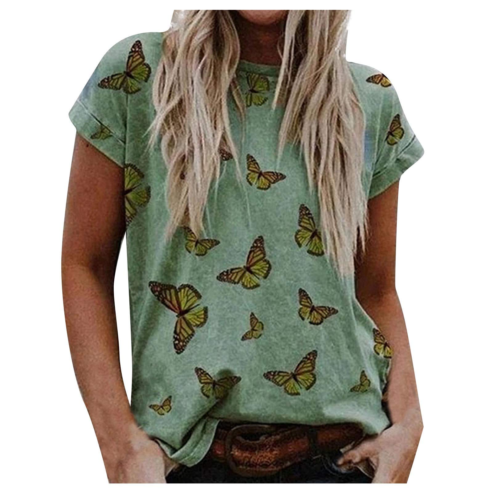 Plus Size Women's Summer Short Sleeve Casual Tunic Top - Loose Fit Graphic Tee Blouse for Everyday Wear | Cute T-Shirts for Outdoors, Work & Vacation