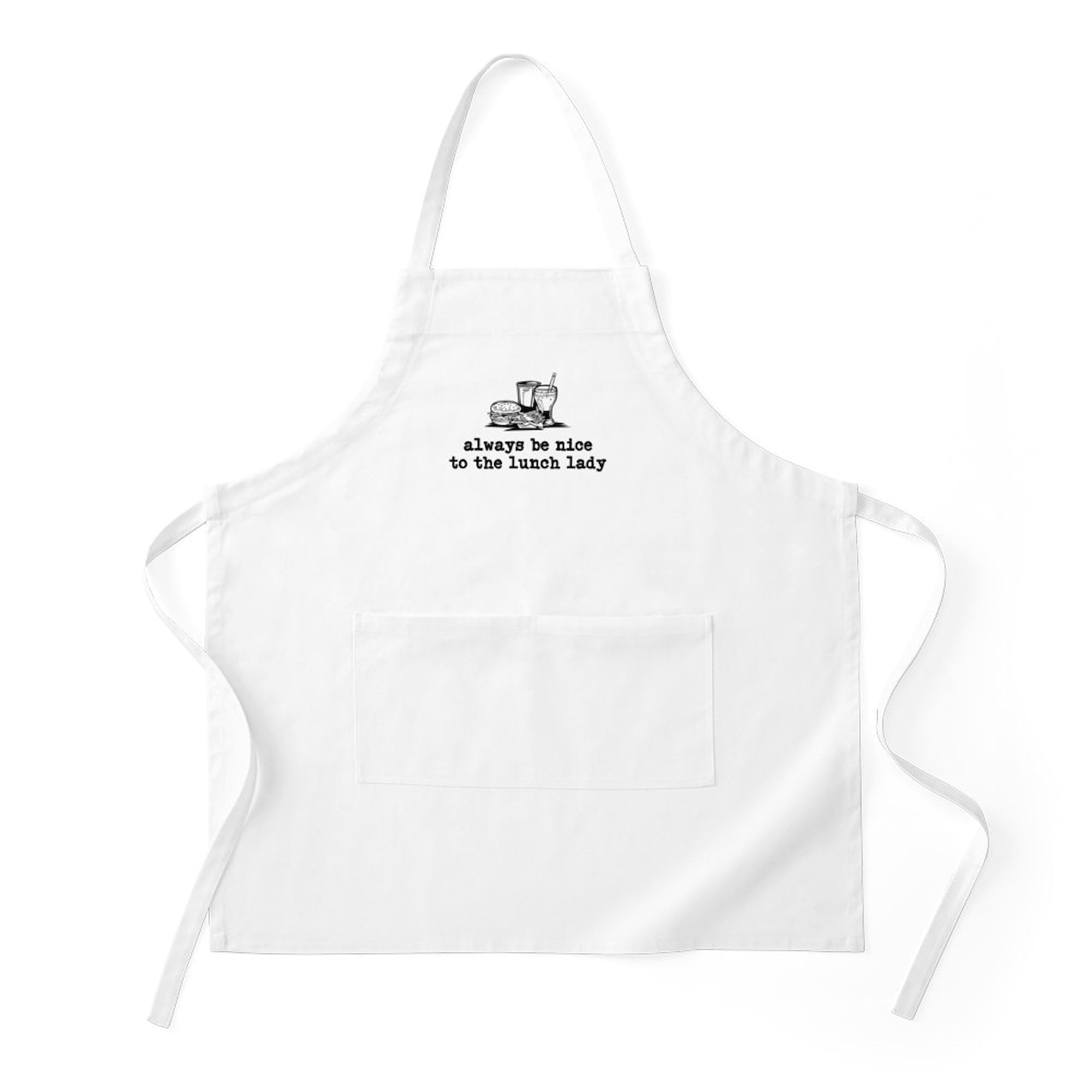 Best Kitchen Apron for Cooking & Baking - CafePress Lunch Lady Apron with Pockets, BBQ Grilling Apron, Durable Chef Apron - Perfect for Home Cooks, Professional Chefs & Outdoor Grilling