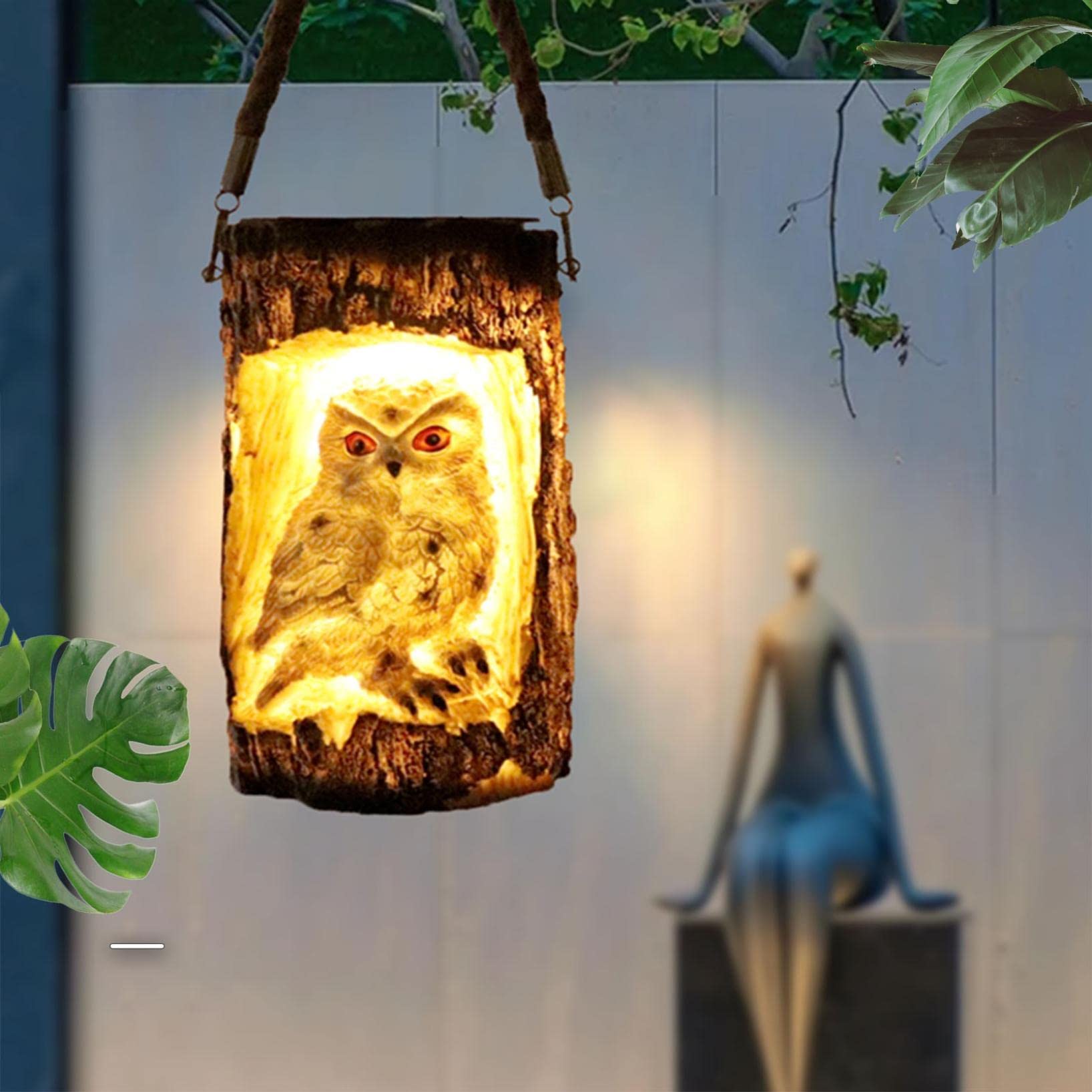Solar Owl LED Lights - Waterproof Garden Decor for Outdoor Courtyard