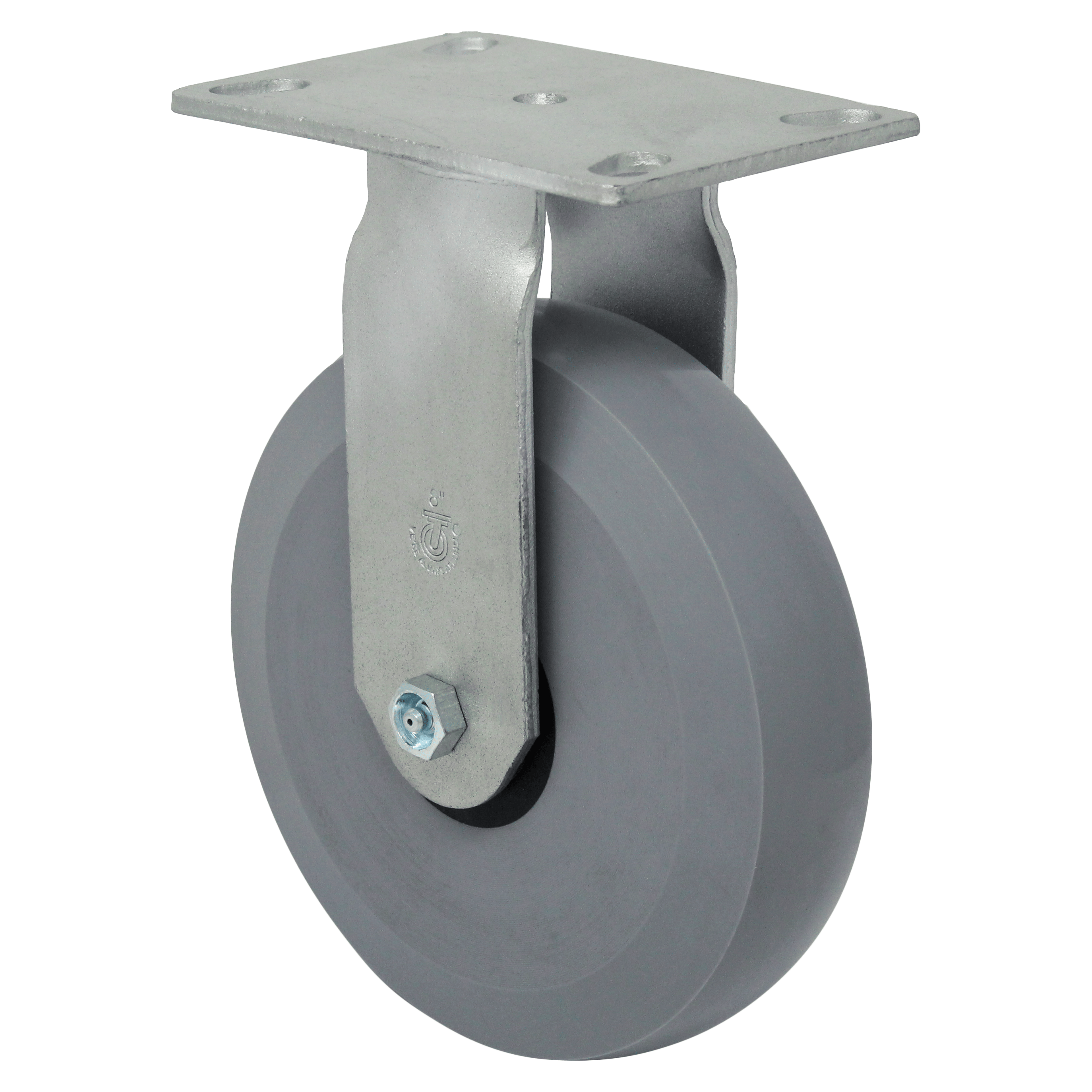 8 x 2 Inch Heavy Duty Ergonomic Wheel Rigid Caster - 1800 lbs Capacity - Perfect for Industrial Equipment, Warehouse Carts, and Workshop Furniture