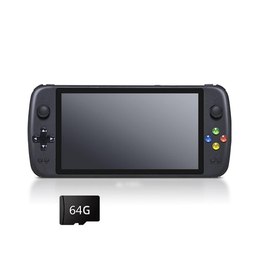 7 Inch IPS Handheld Game Console - 64GB Portable Retro Video Gaming System with 6000 Preloaded Games for Kids & Adults (Black) | Perfect for Travel, Commuting & Family Entertainment