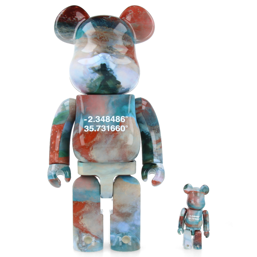 1000% Bearbrick Benjamin Grant Overview Lake Natron Collectible Art Figure - Perfect for Home Display, Office Decor & Anime Collector's Showcase