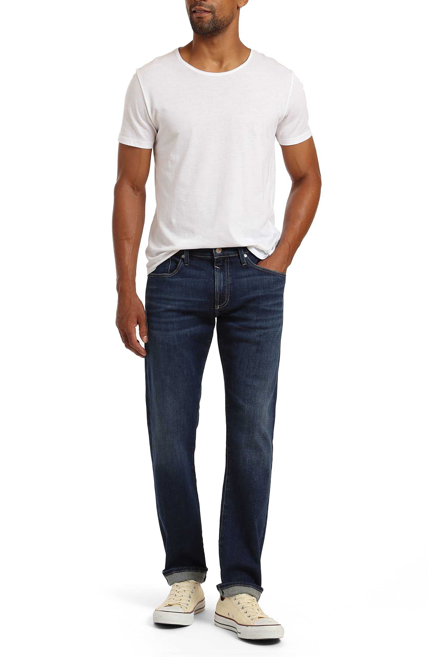 Mavi Marcus Men's Slim Straight Leg Jeans - Regular Rise Denim Pants for Casual Wear & Everyday Comfort | Perfect for Office, Dating & Weekend Outings