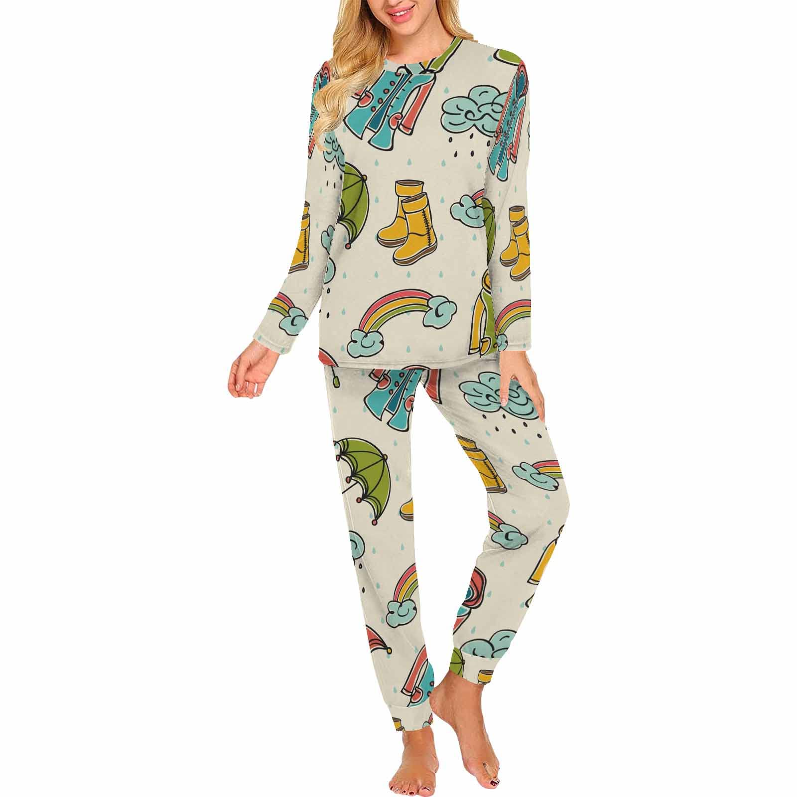 InterestPrint Princess Frog Two-Piece Sleepwear PJ Set for Women - Soft Cotton Pajama & Lounge Set for Sleepovers, Relaxing at Home