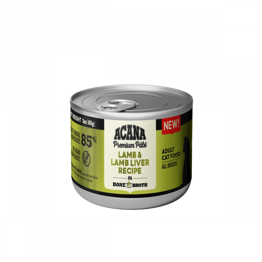 Premium ACANA Lamb & Lamb Liver in Bone Broth - High-Protein Grain-Free Dog Food for All Breeds - Perfect for Sensitive Stomachs & Skin Health - Great for Daily Meals & Training Treats