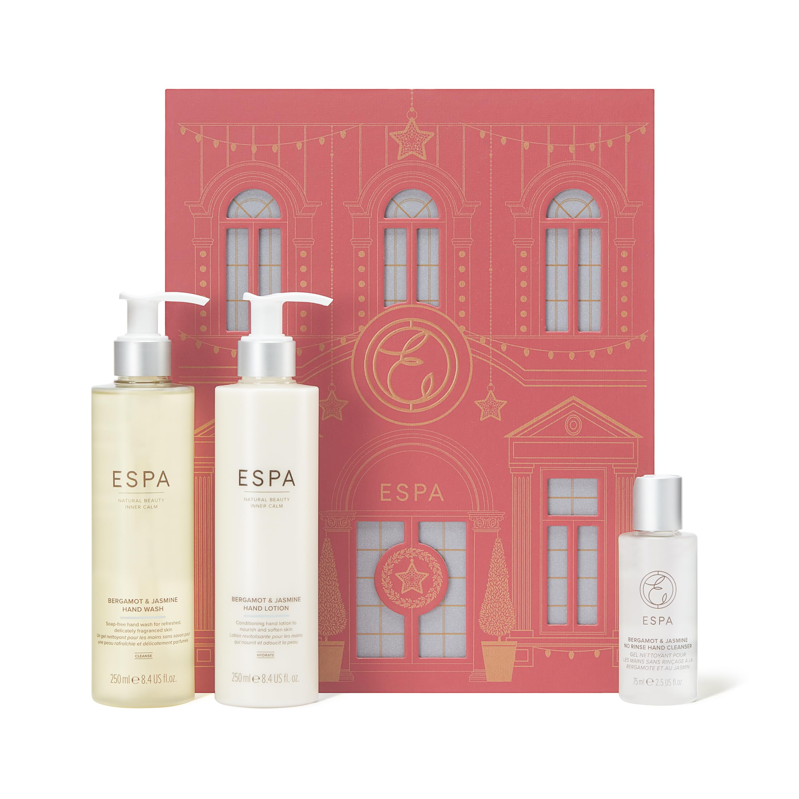 ESPA Handcare Collection Set - Hydrating Hand Wash, Nourishing Hand Lotion & No Rinse Cleanser for Dry Skin | Spa-Quality Home Hand Care Routine for Relaxation & Self-Care