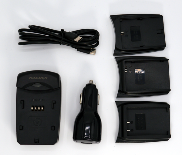 Haldex 700 Sony Battery Charger Kit with Type C Port - Includes Wall & Car Charger for Travel, Home & Office Use
