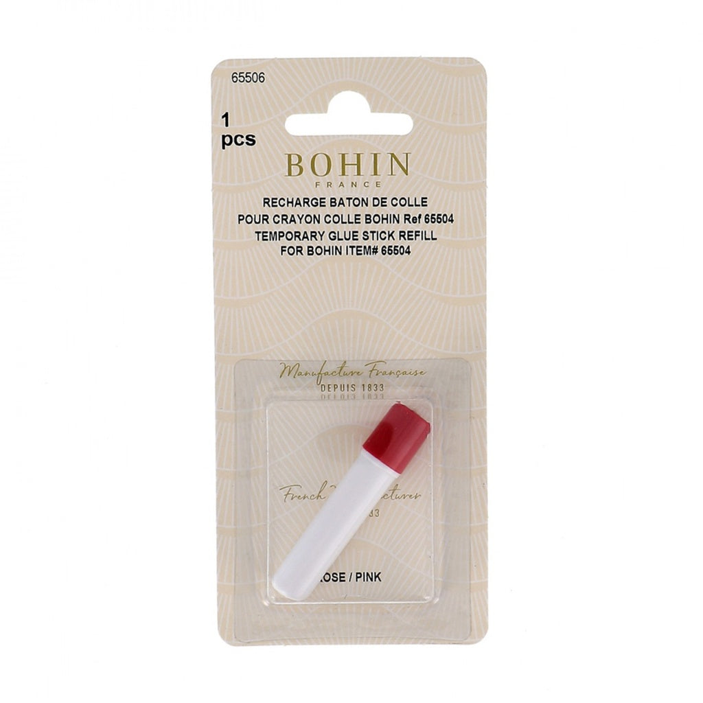 Bohin Fabric Temporary Glue Stick Pen Refill - Washable Adhesive for Quilting, Sewing & Crafting - Perfect for Fabric Projects & DIY Scrapbooking