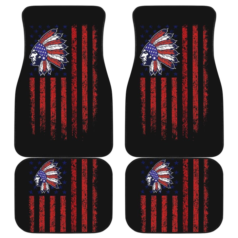 Premium Native American Flag Car Floor Mats - All-Weather Protection for SUVs, Trucks & Sedans - Perfect for Road Trips, Daily Commutes & Outdoor Adventures