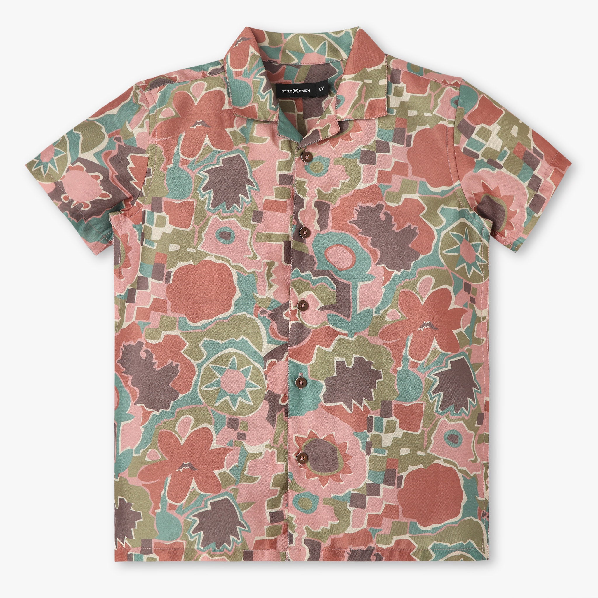 Stylish Boys Cuban Retreat Shirt - Breathable Short Sleeve Button Up for Summer Vacation & Beach Outings