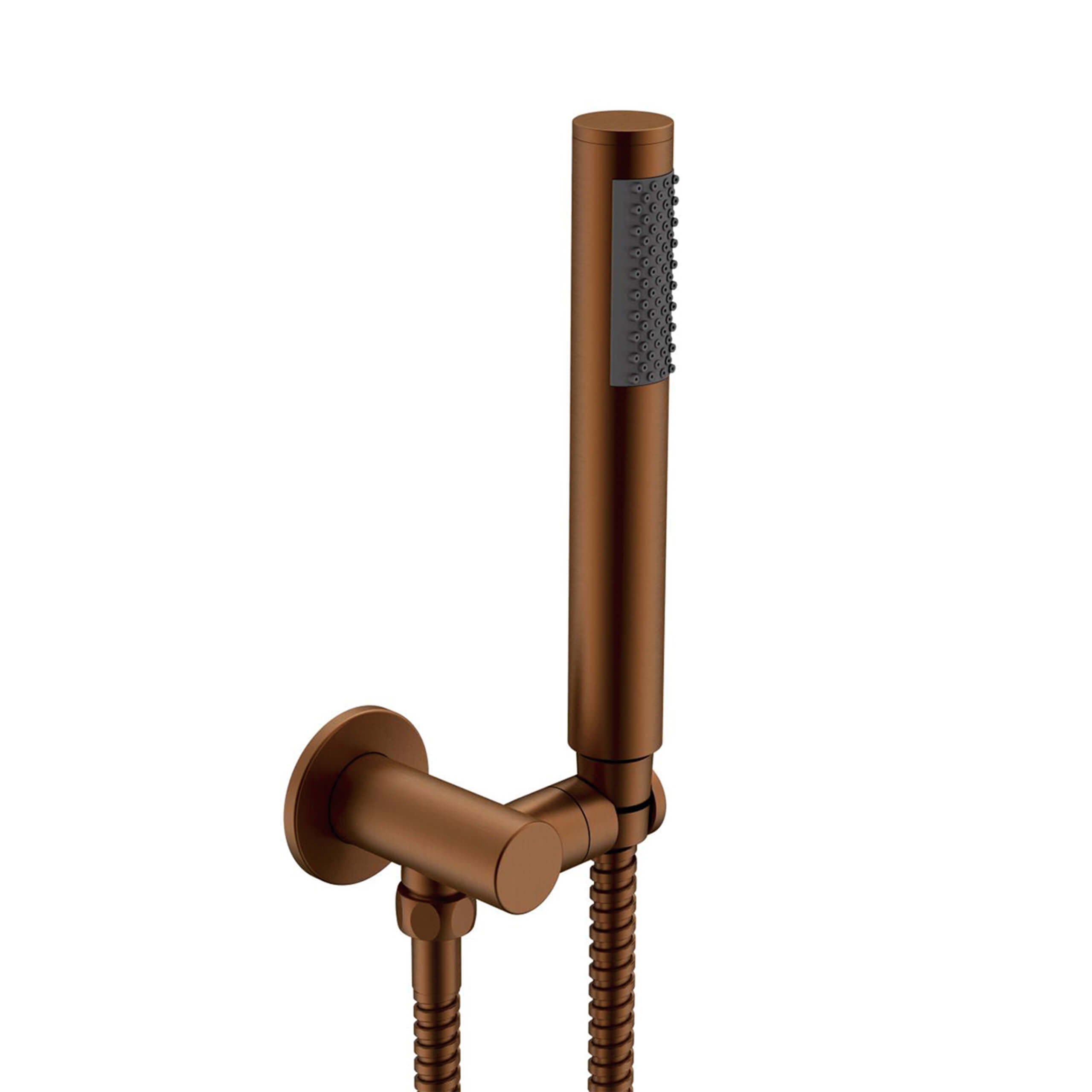 ADP Soul Slimline Handshower with Hook - Brushed Copper Finish - Perfect for Bathroom, Spa & Relaxation