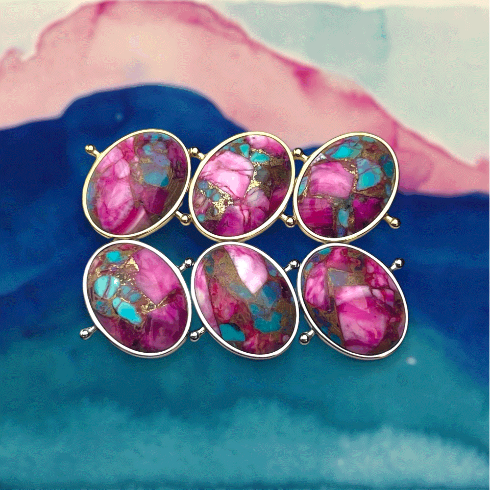 Pink & Blue Mountain Mosaic Stone Tiles - Natural Stone Wall Decor for Home & Garden, Perfect for Backsplash, Fireplace, and Outdoor Landscaping
