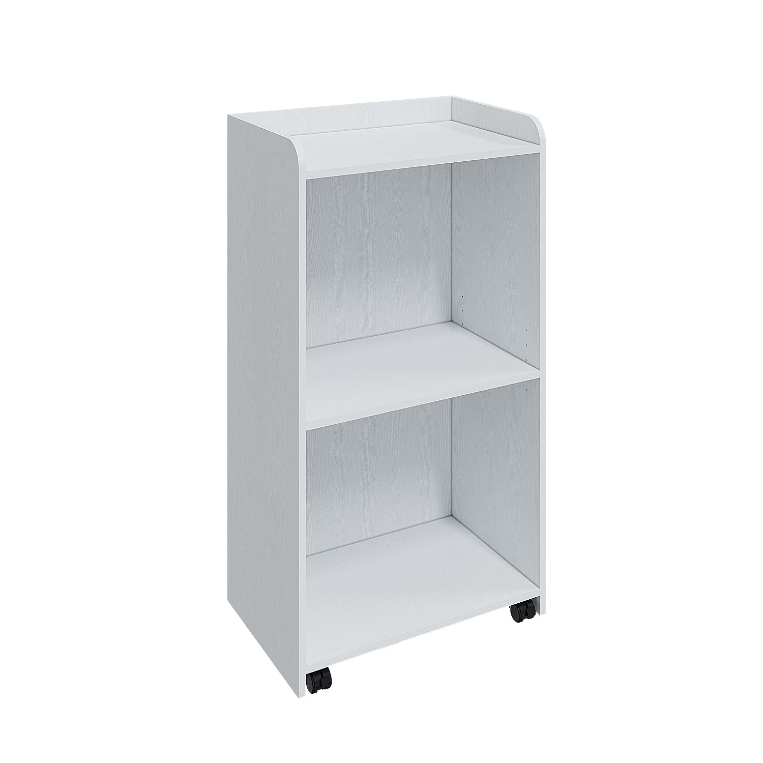 Portable Podium Stand with Wheels - Adjustable Height Mobile Lectern for Church, Conference, Auditorium & Classroom - White Hostess Stand for Easy Transport & Setup - Perfect for Speeches, Presentations & Events
