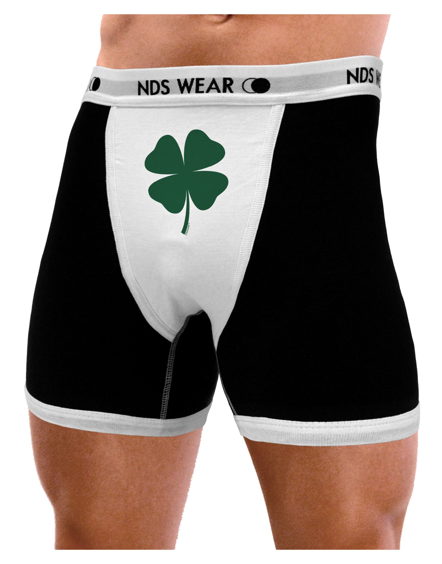 Lucky Four Leaf Clover Boxer Briefs for Men - St. Patrick's Day Underwear - Comfortable Cotton Underwear for Daily Wear & Holiday Celebration