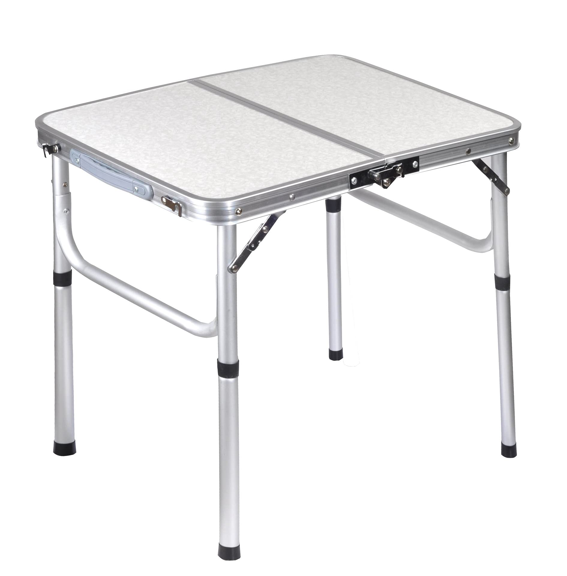 Ultra-Light Portable Aluminum Folding Table for Car Camping, Hiking, Picnic & BBQ - Compact Outdoor Travel Table (White) - Perfect for Road Trips, Beach Outings & Tailgating