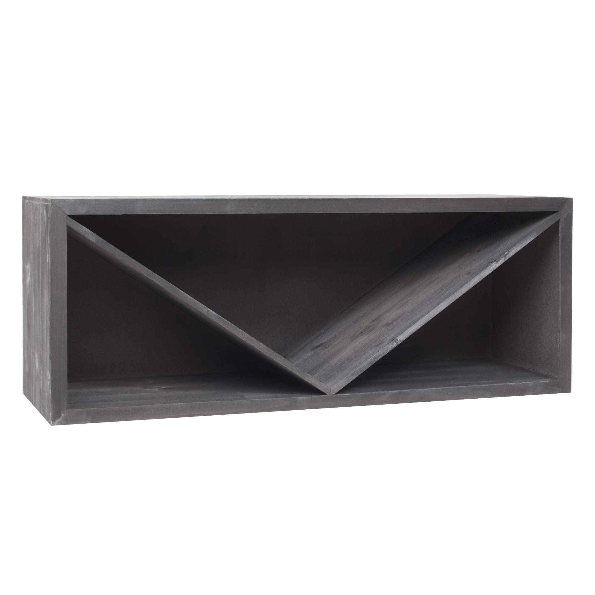 Rustic Black Wooden Wine and Liquor Bottle Display Shelf - American Art Decor for Kitchen, Bar & Dining Room - Perfect for Home Decor, Wine Storage, and Entertaining Guests