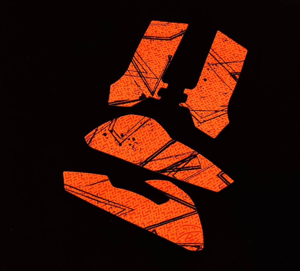 BT.L Mouse Grip for Razer Viper Mini - Non-Slip Gaming Grip Tape (Orange & Black) | Enhanced Control for FPS, MOBA & Esports Gaming