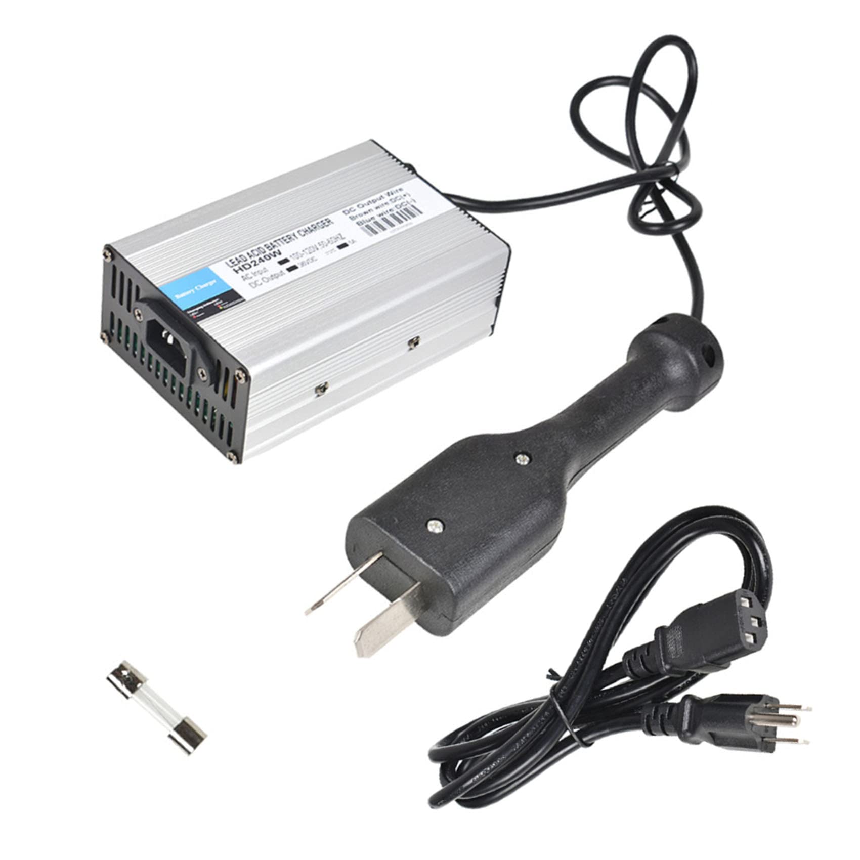 36V 5A Golf Cart Battery Charger with Crows Foot Plug - Compatible with Yamaha, Club Car DS & EZGO TXT - Fast Charging for Golf Carts, Electric Vehicles & Mobility Scooters - Perfect for Home, Golf Course & RV Use