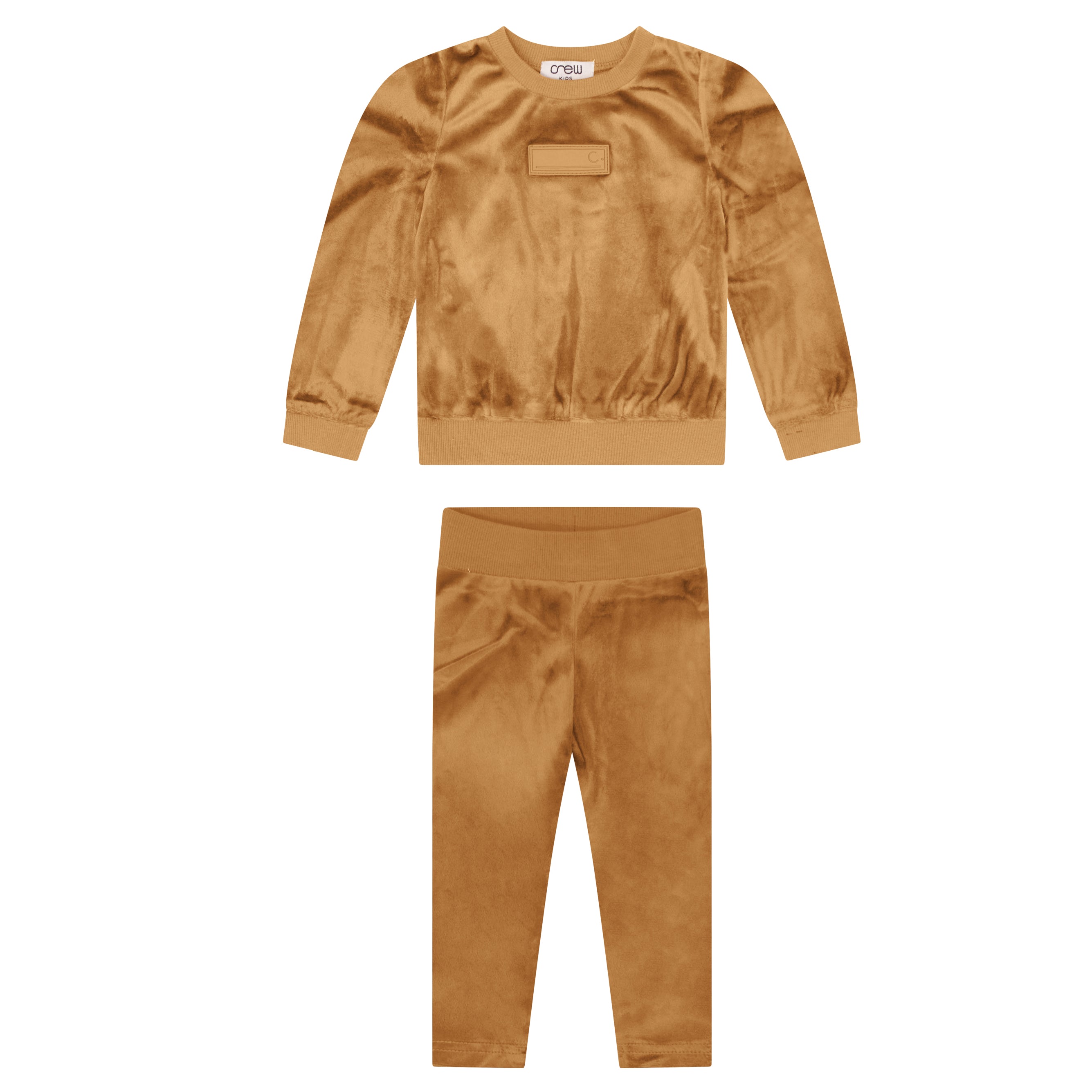 **Crew Kids Camel Velour Baby Set – Soft & Cozy Outfit for Newborns & Toddlers – Perfect for Winter, Photo Shoots & Special Occasions**