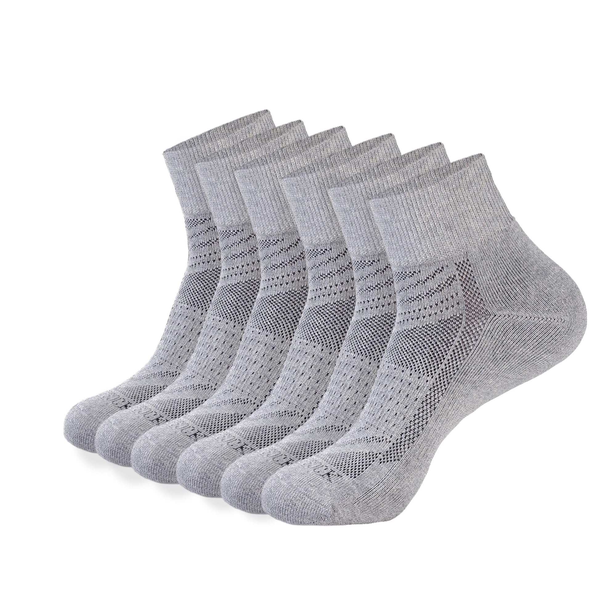 1SOCK2SOCK 6 Pack Breathable Cotton Ankle Socks for Men & Women - Athletic Crew Running Socks with Cushioned Sole - Perfect for Gym, Jogging & Daily Wear