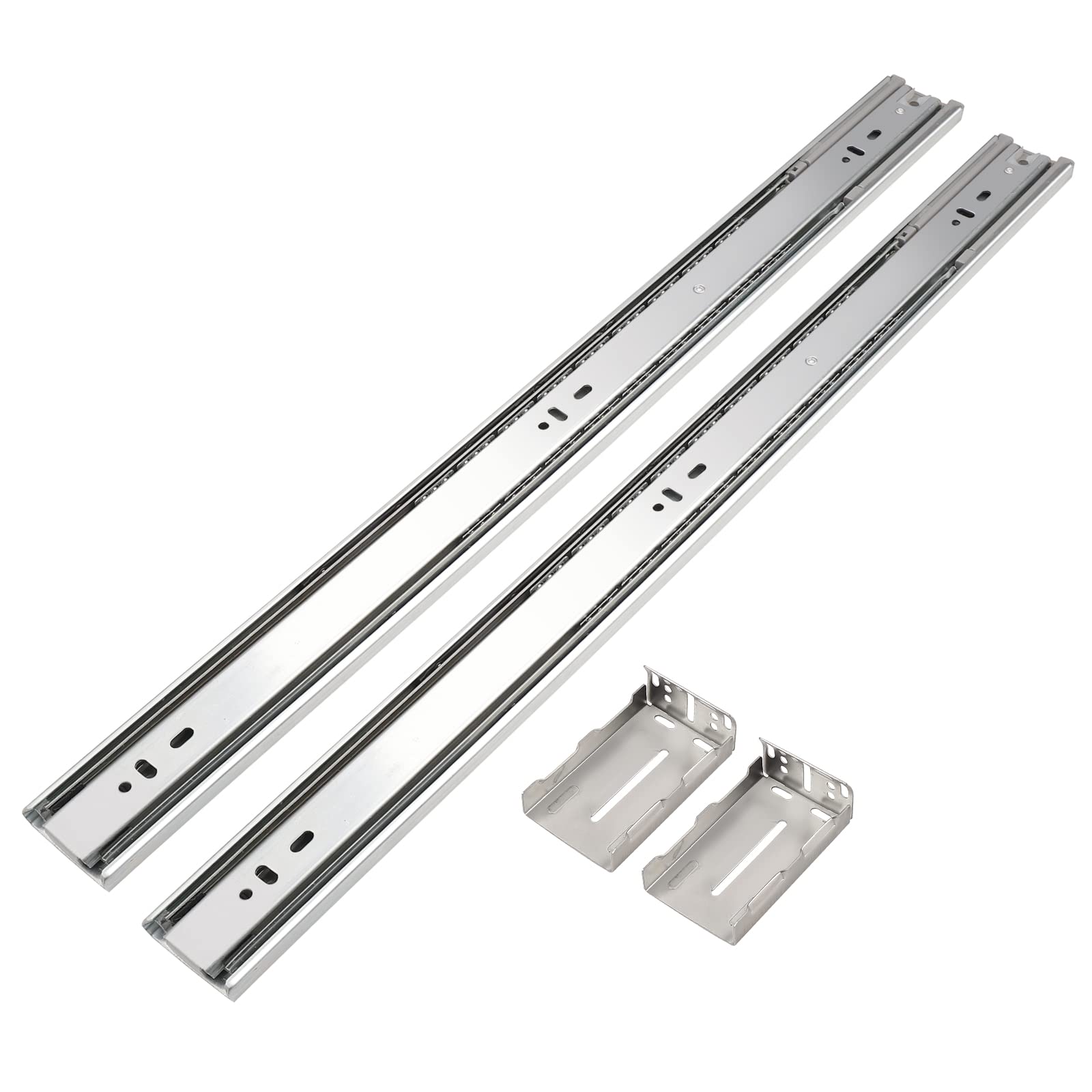 Gobrico 6-Pairs (12pcs) 22-Inch Full Extension Soft Close Ball Bearing Drawer Slides - Heavy Duty Side/Rear Mount Kitchen Cabinet Drawer Runners with Brackets | Perfect for Kitchen Cabinets, Office Furniture, and DIY Storage Solutions