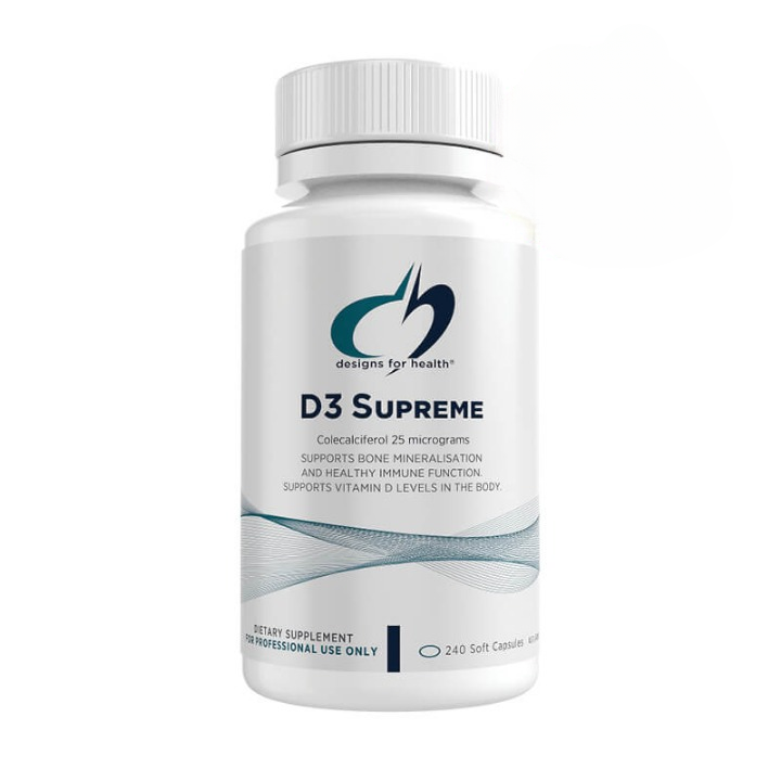 Designs for Health D3 Supreme - Vitamin D3 Supplement with K2 for Bone & Immune Support - Supports Healthy Bones, Teeth & Immune System - Ideal for Adults & Seniors with Low Vitamin D Levels
