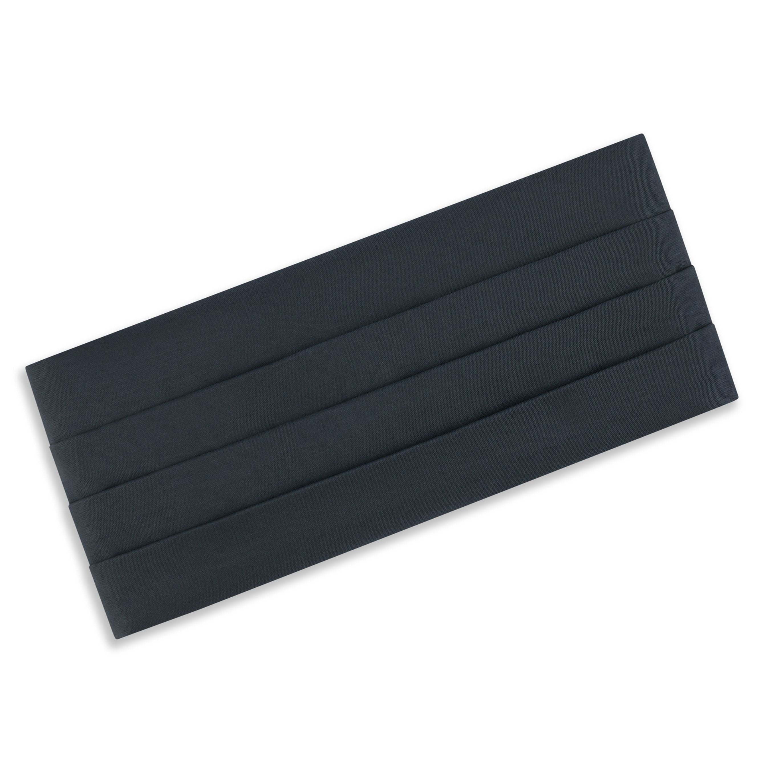 Premium Navy Barathea Silk Cummerbund for Men - Elegant Formal Wear Accessory for Weddings, Black Tie Events & Evening Occasions