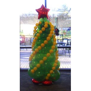 Christmas Balloon Tree with Trimmings - Festive Holiday Decor for Home, Party & Office | Perfect for Christmas Tree Decorations, Holiday Parties & Seasonal Celebrations