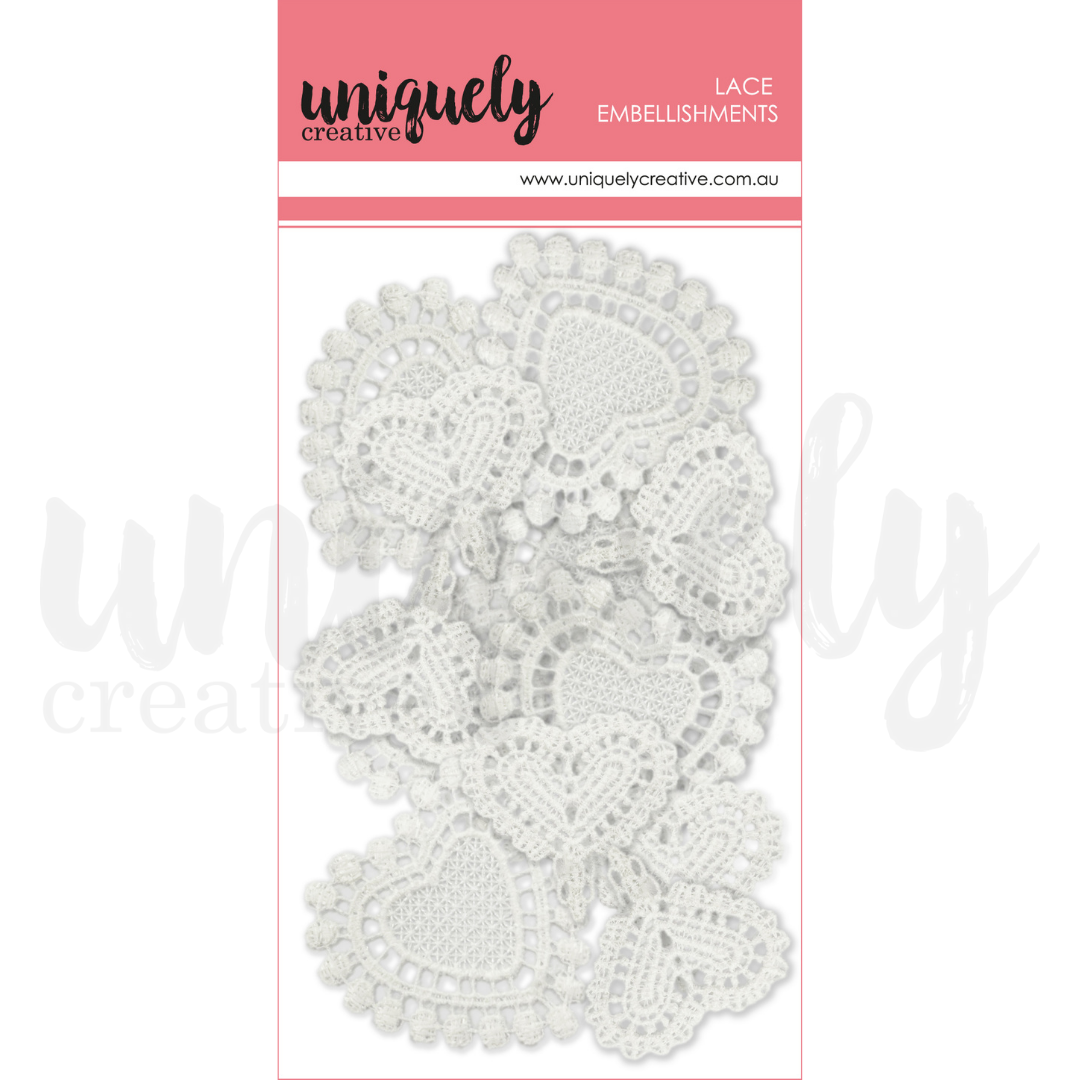 Mixed Lace Hearts Decorations - Romantic Wedding Party Decor, DIY Craft Supplies, Home Decoration for Valentine's Day, Baby Shower & Anniversary Celebrations