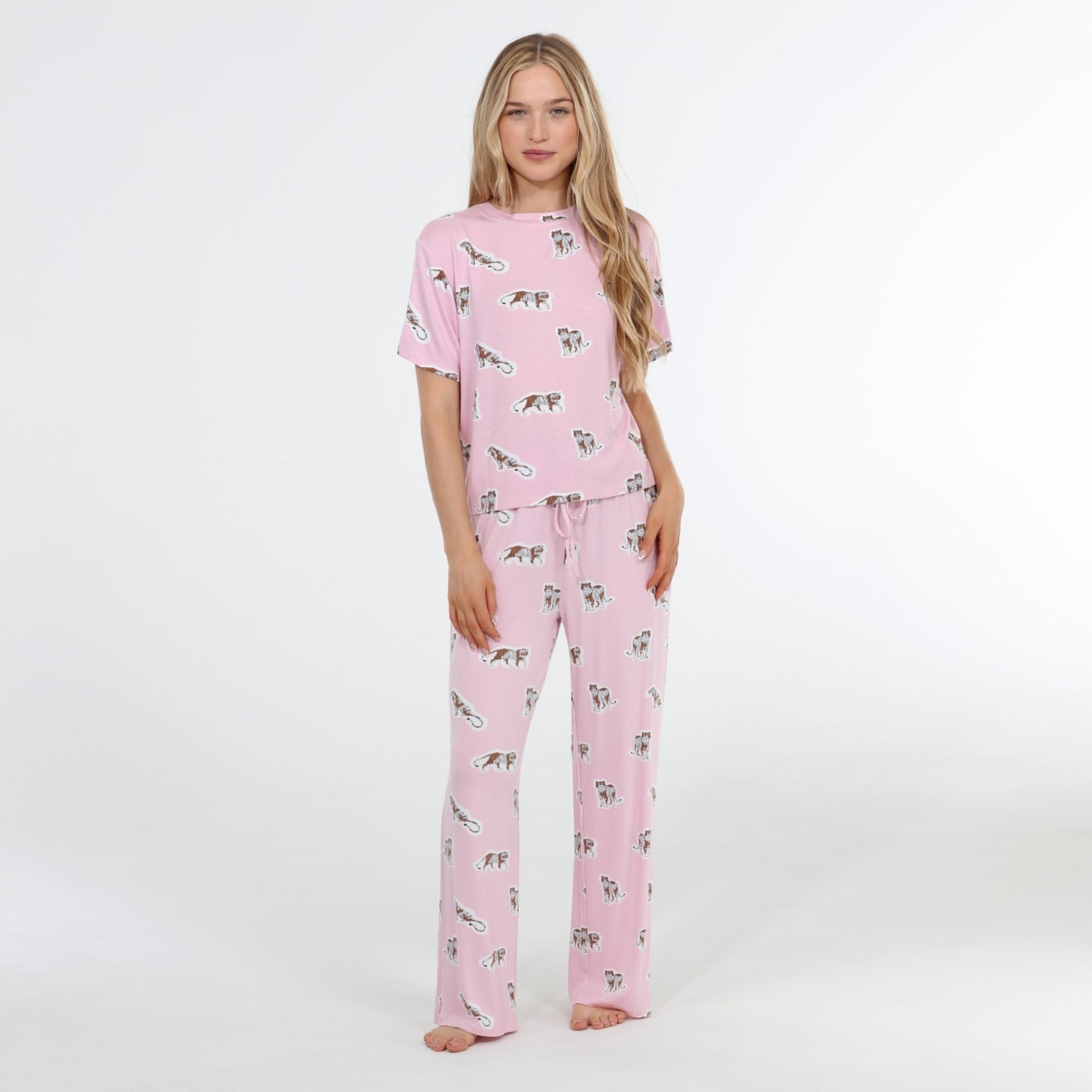 All American Tee Pant Set in Strawberry Tigers - Soft Cotton Baby Boy Outfit for Playdates & Photo Shoots | Comfortable Casual Wear for Toddlers