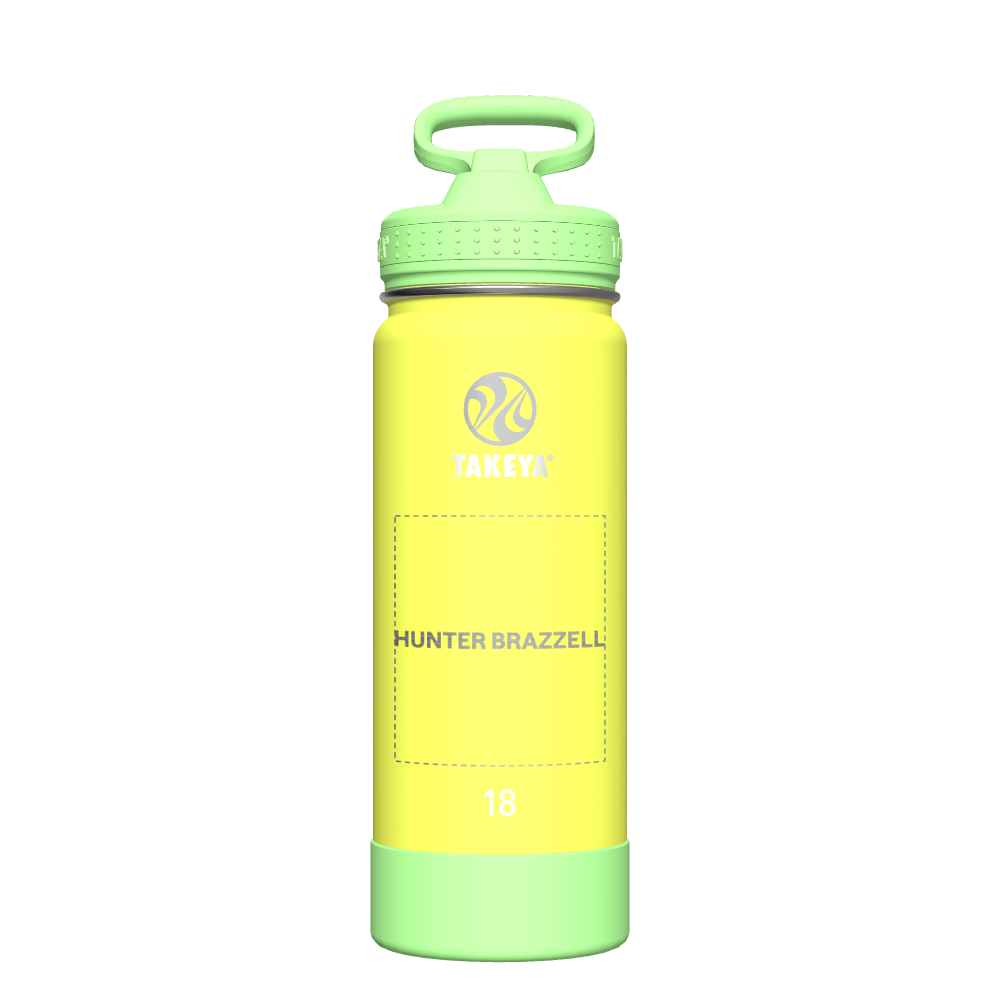 Glow in The Dark Water Bottle with Straw Lid for Active Kids - Customized Name - Perfect for School, Sports, and Outdoor Adventures