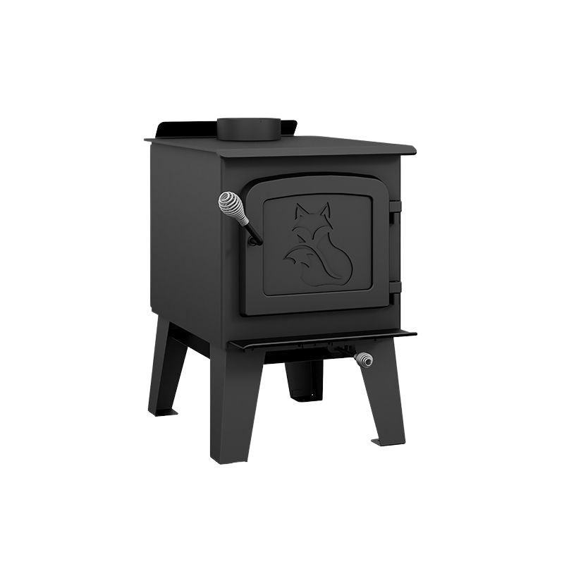 Drolet Fox EPA Certified 1,200 Sq. Ft Freestanding Wood Stove - Efficient Heating for Cabins, Homes & Outdoor Spaces