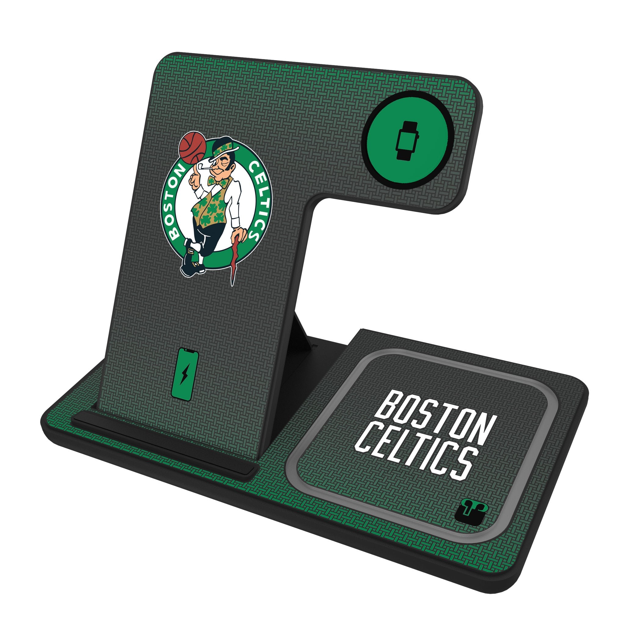 Boston Celtics 3-in-1 Wireless Charging Station for iPhone, Android & AirPods - Fast Charging Dock for Bedroom, Office & Travel