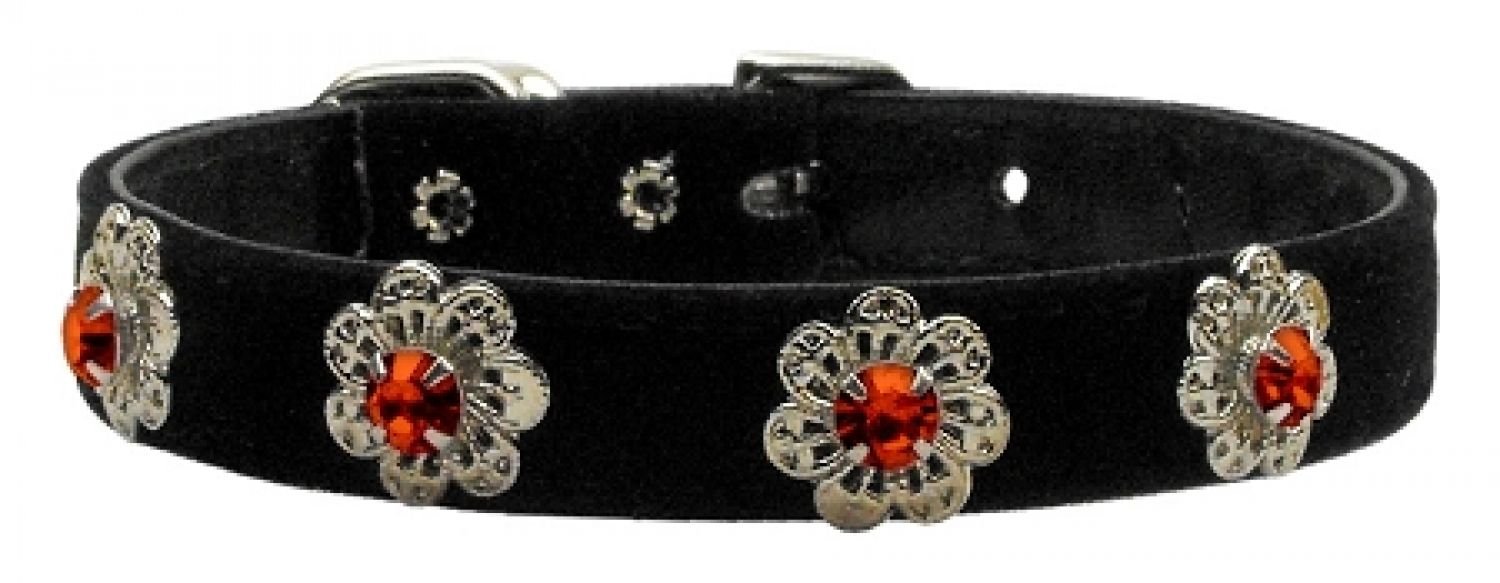 Pasadena Crystal Flower Hyacinth Dog Collar - Elegant & Adjustable Pet Collar for Small Dogs & Puppies - Perfect for Daily Walks, Grooming & Special Occasions