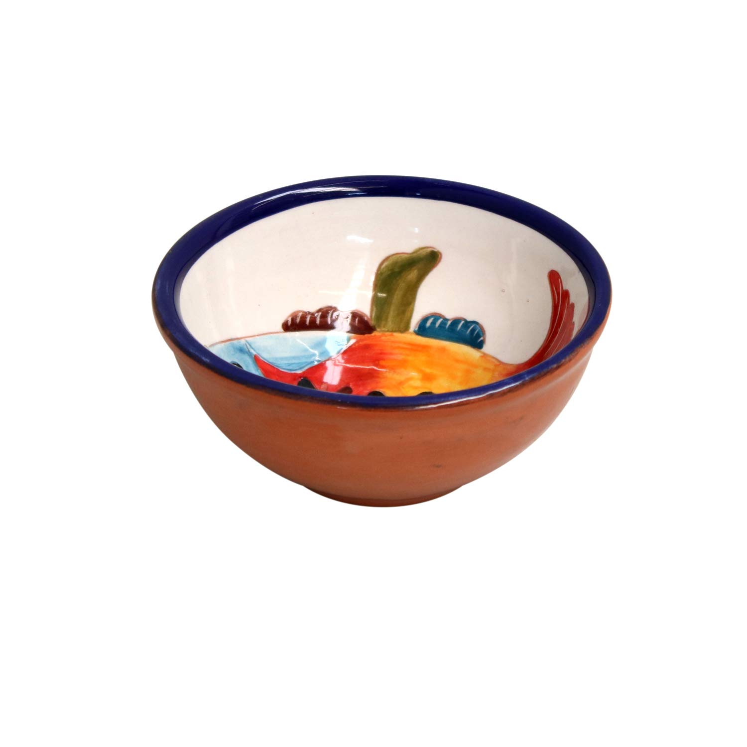 Casafina 15 oz Ceramic Terracotta Dip Bowl - Alentejo Collection | Dishwasher & Food Safe Glazed Serveware | Restaurant Quality Dinnerware for Salsa, Guacamole, Hummus & Dips | Perfect for Parties, Restaurants & Home Entertaining